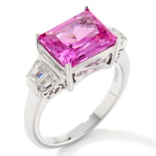 Jewelry Rings Fashion 4.2ct Absolute™ Emerald Cut Created Pink