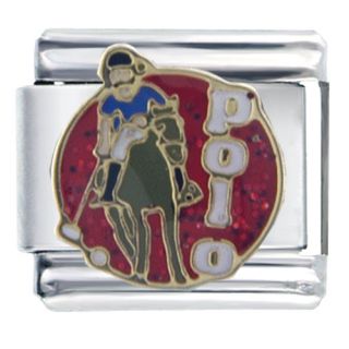 PUGSTER 9MM ITALIAN CHARMS POLO HORSE SPORT THEMED NEW J00