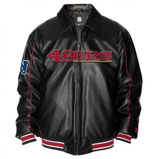 NFL Black Varsity Jacket by G III   49ers