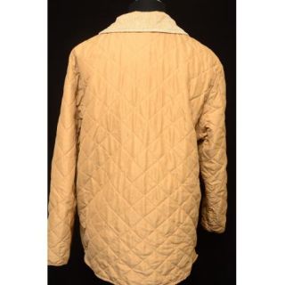 Super Barbour Eskdale Quilted Country Jacket Large Light Sandstone