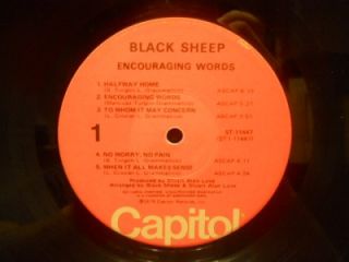 Black Sheep Encouraging Words LP Capitol 1975 Foriegner Lou Gramm