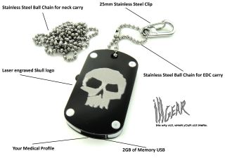 Tac Drive Ill Gear Edition 2G Survival Digital Dog Tag Survive Extreme