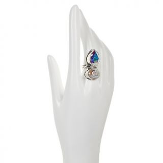 Sajen Silver by Marianna and Richard Jacobs White Drusy and Rainbow