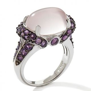 rose quartz cabochon and amethyst ring rating 12 $ 51 98 s h $ 5 95