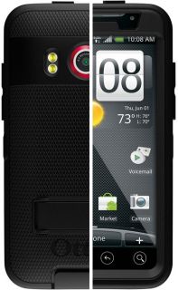  DEFENDER BLACK CASE + BELT CLIP HOLSTER FOR SPRINT HTC EVO 4G PHONE
