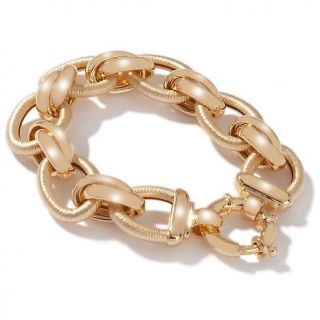 Jewelry Bracelets Chain Technibond® Textured and Polished Link