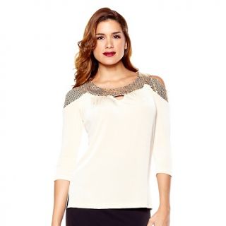 Slinky® Brand Cold Shoulder Tunic with Sequin Detail at