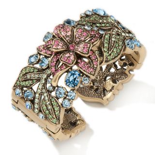 Heidi Daus Four Seasons in Bloom Crystal Accented Cuff Bracelet at