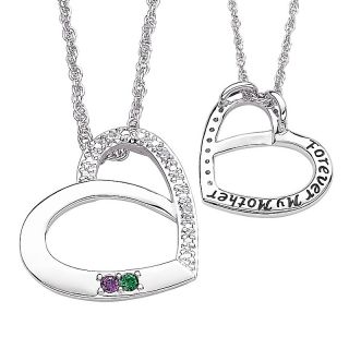  crystal and diamond heart shaped pendant with chain rating 2 $ 52