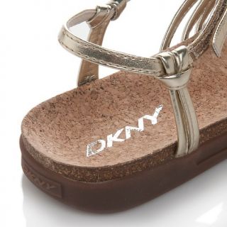 DKNY Active Venetia Goldtone Cork Strappy Sandal