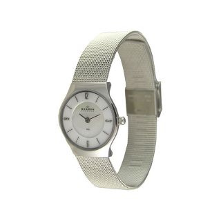 Skagen Denmark Womens Stainless Steel Watch with Mother of Pearl Dial