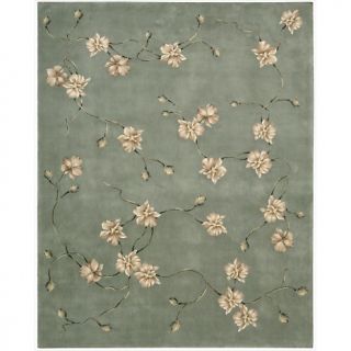 Nourison Floral Greenish Blue Indoor Area Rug