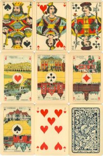 Almost ANTIQUE Belgian Playing Cards ILLUSTRATED ACES   1920s