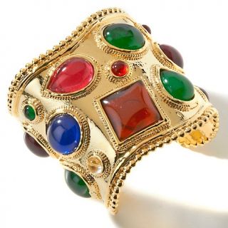  harlequin and turtle multi color stone cuff bracelet rating 7 $ 55 93