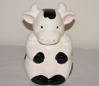 Holstein Black White Cookie Jar Ceramic by Rainbowman