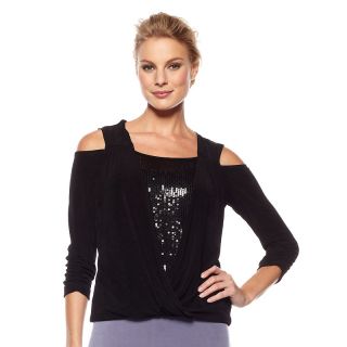  sleeve sequin panel twofer blouse rating 4 $ 58 90 or 2 flexpays of