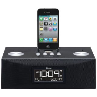 iHome App Enhanced Dual Alarm Clock Radio with Remote at