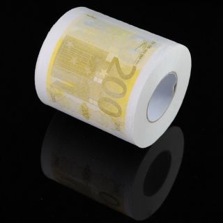 Money Toilet Paper Euro Dollar Bill Banknote Printed Tissue Roll