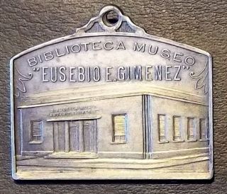    MERCEDES 1935 LIBRARY MUSEUM EUSEBIO E. GIMENEZ BUILDING PLAQUE