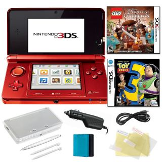 Nintendo Nintendo 3DS Red System Bundle with Pirates of the Caribbean