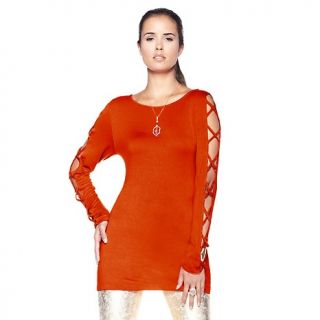 Atwood by Colleen Atwood Colleen Atwood Lace Up Split Sleeve Jersey