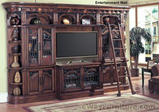  Barcelona Entertainment Center Wall Library Bookcase Furniture