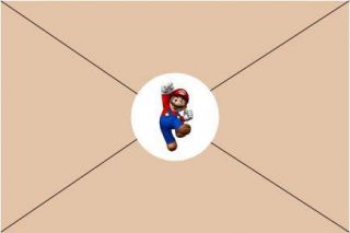  Mario Brothers Kart Birthday Party Invitations Stickers Envelope Seals