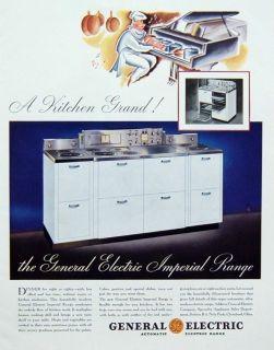 1935 General Electric Imperial Range Kitchen Grand Chef Piano Stove