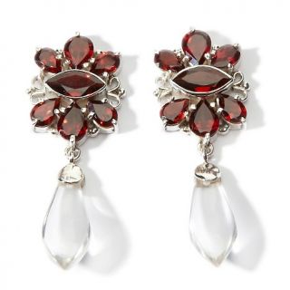 Jewelry Earrings Drop Himalayan Gems™ 3.25ct Garnet and Crystal