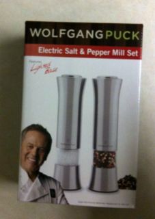 Wolfgang Puck Electric Salt & Pepper Mill Set   NIB