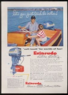1955 Evinrude Big Twin Electric Outboard Boat Motor Ad