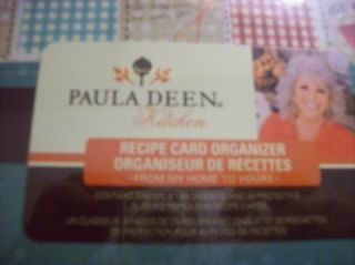 Paula Deen Recipe Card Organizer Patchwork
