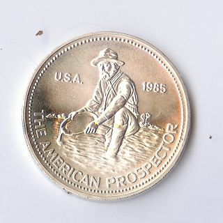 1985 Engelhard American Prospector 1 Troy Ounce Silver Round Ingot
