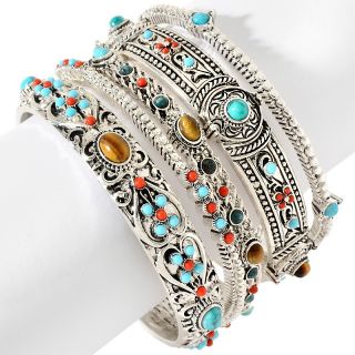  graziano global glam set of 5 bangle bracelets rating 67 $ 59 95