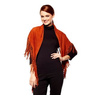 Clever Carriage Company Cortona Leather Scarf with Fringe