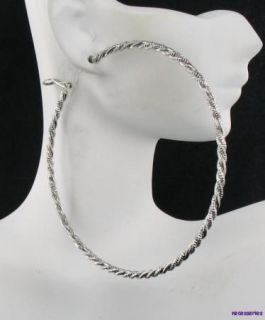  25 Silver Cross Cut Twisted Extra Large Sexy Hoop Hoops Earrings New
