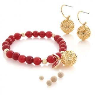 Lisa Hoffman Perfume Jewelry Bracelet and Earrings Set   Tunisian