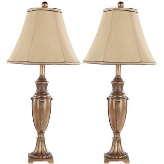 Safavieh Set of 2 Gold Resin Desk and Table Lamps