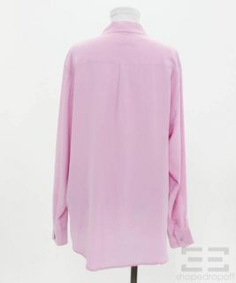 Equipment Femme Bubblegum Pink Semi Sheer Button Up Top Size Large