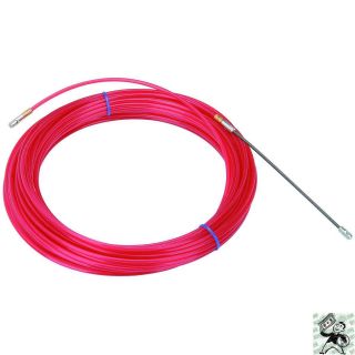 New Red 50ft Nylon Fish Tape Electrical Tools Cable Pullers