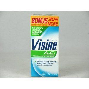  2 Visine AC Sterile Eye Drops 65 oz Bonus Size