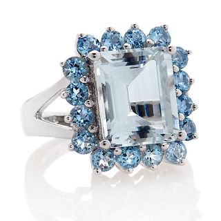 Jewelry Rings Gemstone Santa Maria Aquamarine and Goshenite Beryl