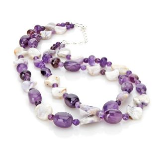  king lavender opal and cape amethyst 2 row necklace rating 1 $ 79 90