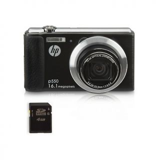 HP p550 16.1MP, 720p HD, 12.5X Optical Zoom Digital Camera with 4GB SD