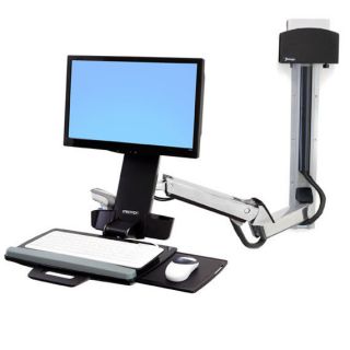 Ergotron StyleView Sit Stand Combo Monitor and CPU Arm Mount 45 273