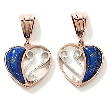 jay king lapis copper and heart earrings $ 89 90