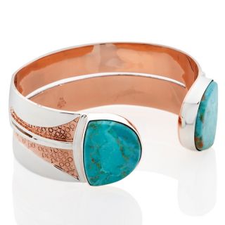 Mine Finds by Jay King Jay King 2 Tone Chilean Turquoise Cuff Bracelet