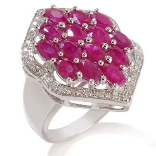 Gemstone and Diamond Sterling Silver Fancy Ring   4.14ct at