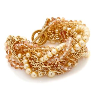  lucci bead and chain multi row braid bracelet rating 6 $ 13 97 s h