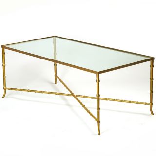 Nate Berkus™ Glass Top Bamboo Style Metal Table